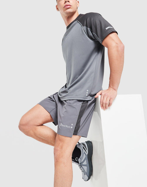 Titanium Charcoal Panelled Sports Shorts