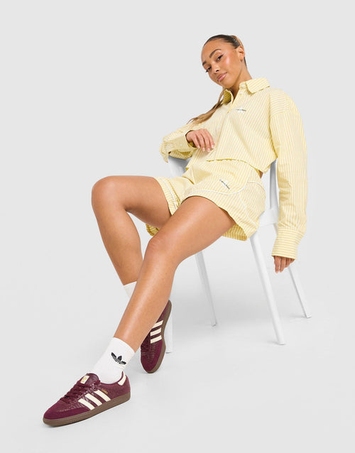 Striped Poplin Shorts