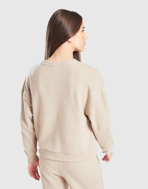 Girls' Ava Knit Crew Sweatshirt Junior