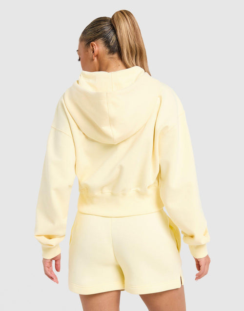 Graphic Swoosh Crop Full Zip Hoodie