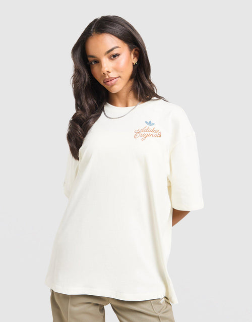 Floral Stitch Boyfriend T-Shirt