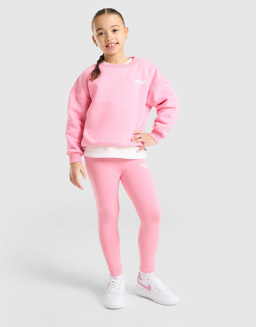 Girls Sporty Crew Sweatshirt/Leggings Set Children
