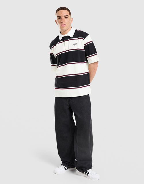 Striped Rugby Polo Shirt