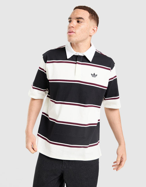Striped Rugby Polo Shirt