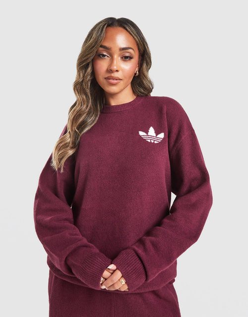 Trefoil Knit Crew Sweatshirt