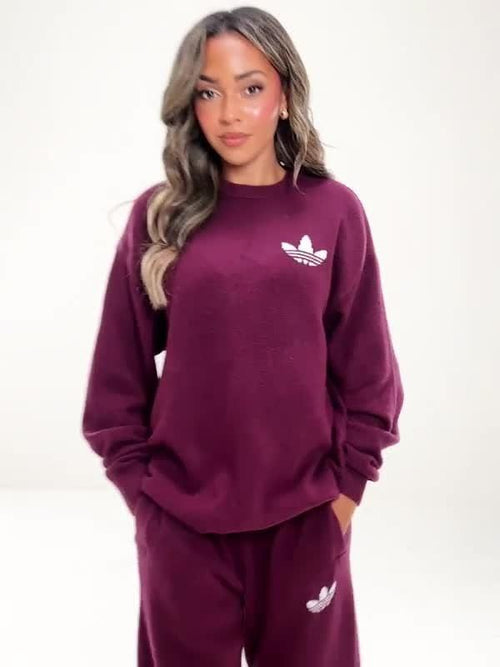 Trefoil Knit Crew Sweatshirt
