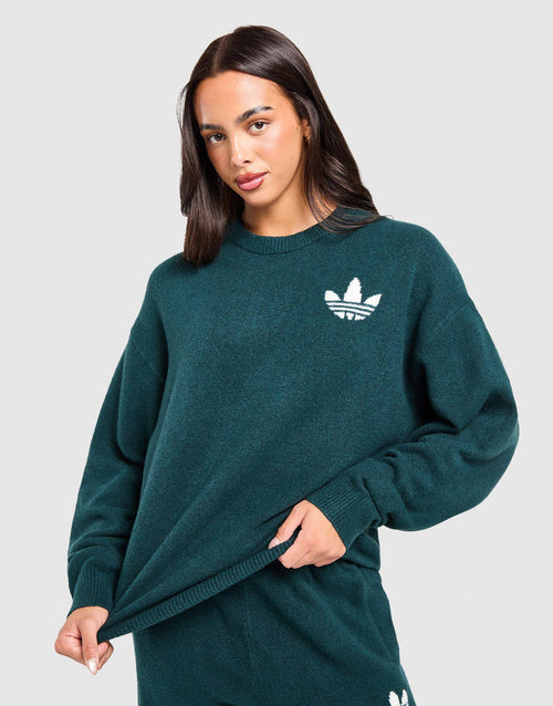 Trefoil Knit Crew Sweatshirt