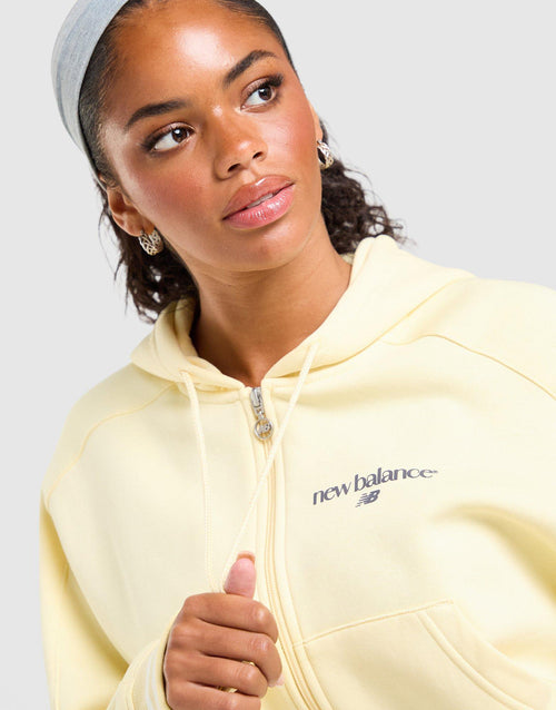 Cropped Ribbed Full Zip Hoodie