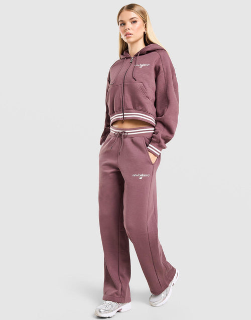 Ribbed Wide Leg Joggers