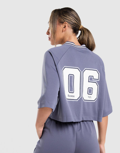V-Neck Cropped Jersey