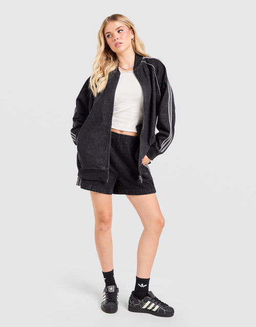 Denim Oversized Track Top