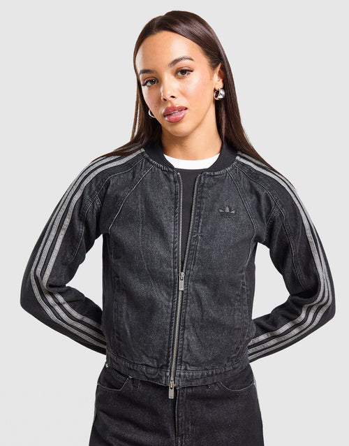 Denim Slim Track Top