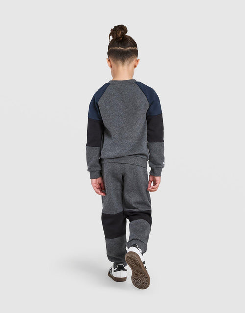 Linear Colour Block Crew Tracksuit Children