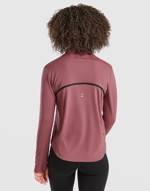 Girls' Long Sleeve 1/2 Zip Top Junior