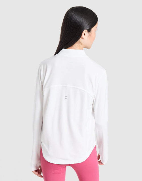 Girls' Long Sleeve 1/2 Zip Top Junior
