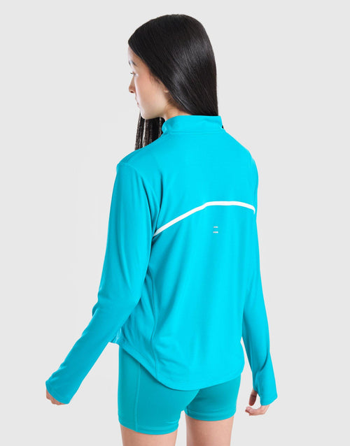 Girls' Long Sleeve 1/2 Zip Top Junior