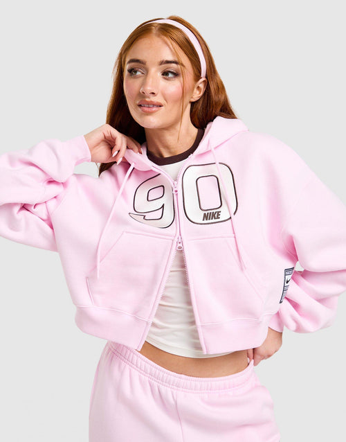 Studio 90 Oversized Crop Full Zip Hoodie