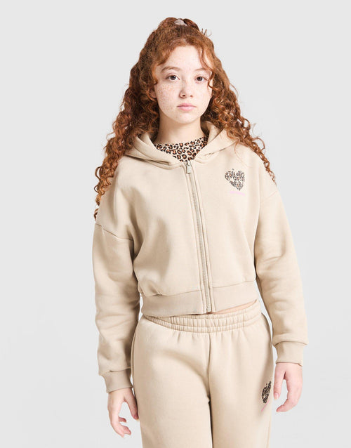 Girls' Leopard Crop Hoodie Junior
