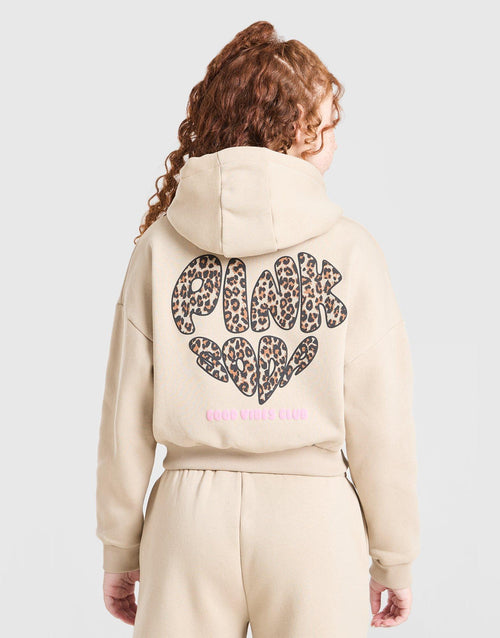 Girls' Leopard Crop Hoodie Junior