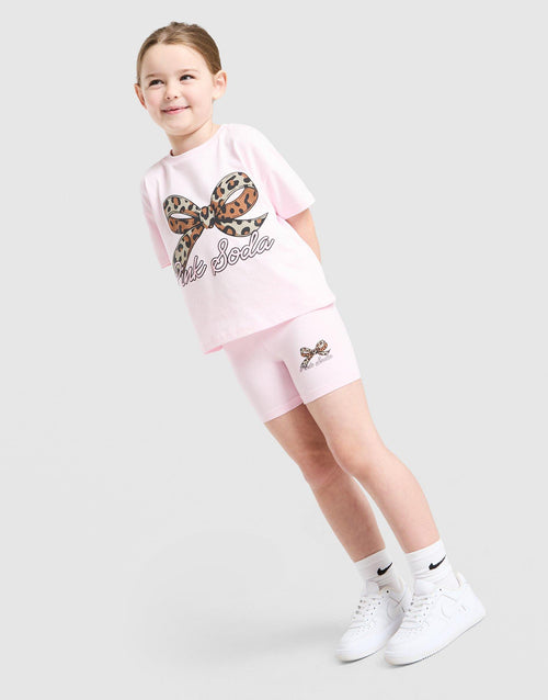 Girls' Bow T-Shirt/Shorts Set Children