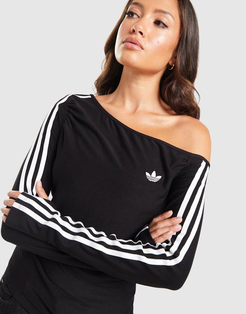 Long Sleeve Asymmetric One Shoulder Top