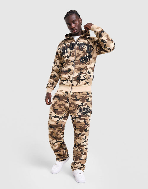 Camo Iron All Over Print Full Zip Hoodie
