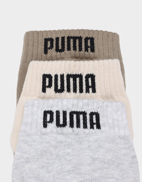 Unisex Quarter Plain Socks 3-Pack