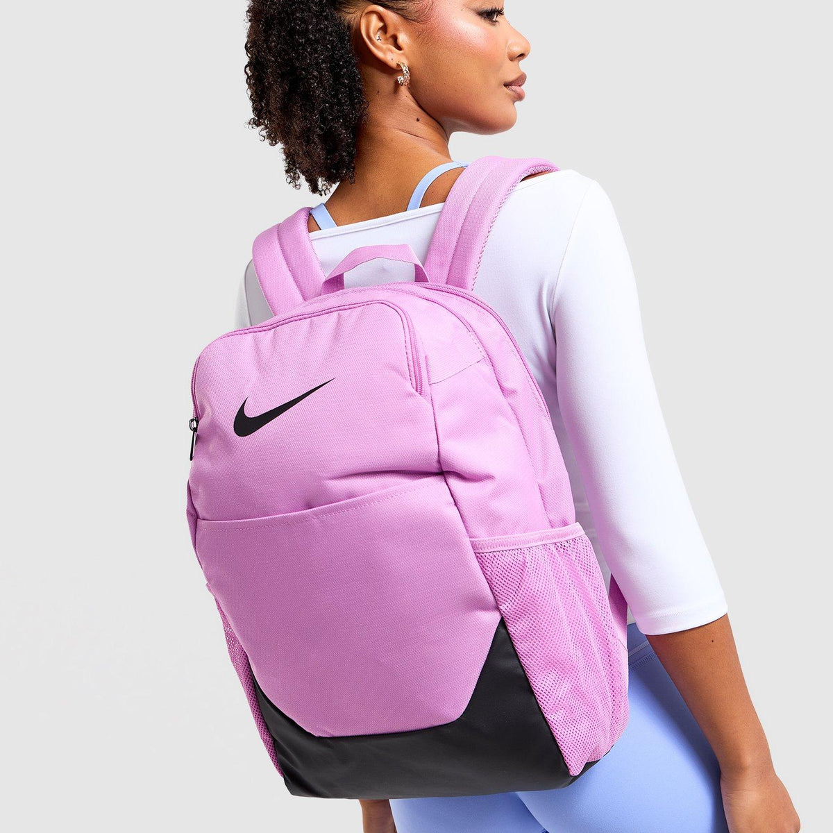 girls' school pink nike backpack Pink Nike Brasilia Swoosh Backpack