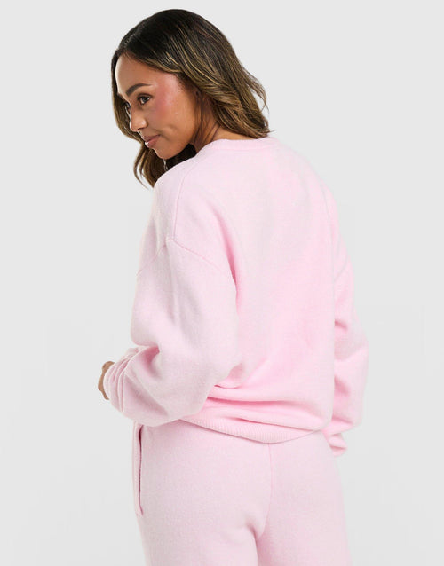 Trefoil Knit Crew Sweatshirt