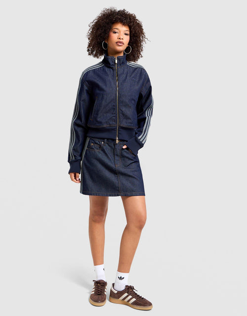 Denim 3-Stripes Mini Skirt