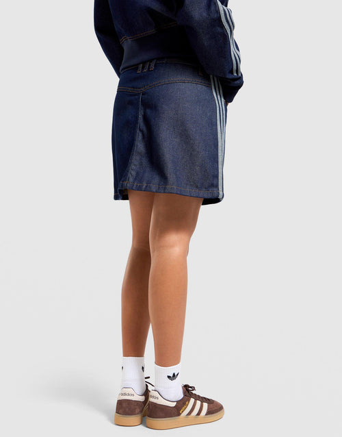 Denim 3-Stripes Mini Skirt