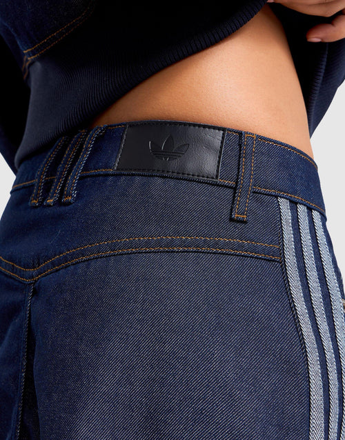 Denim 3-Stripes Mini Skirt