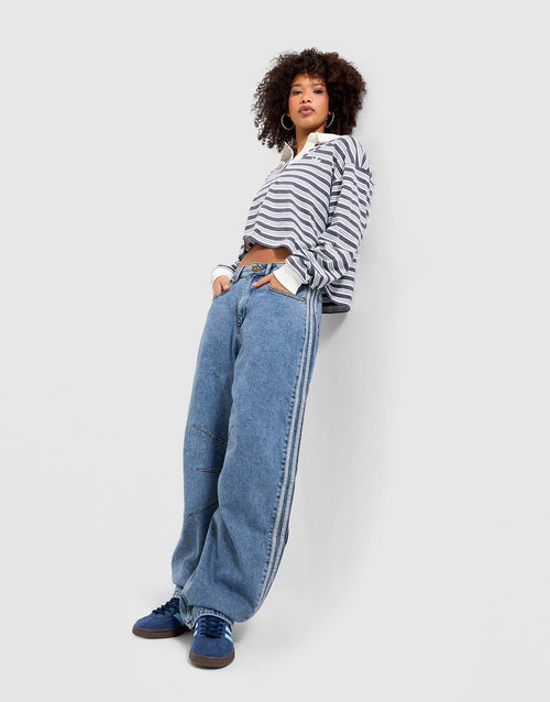 Barrel Leg Denim Jeans