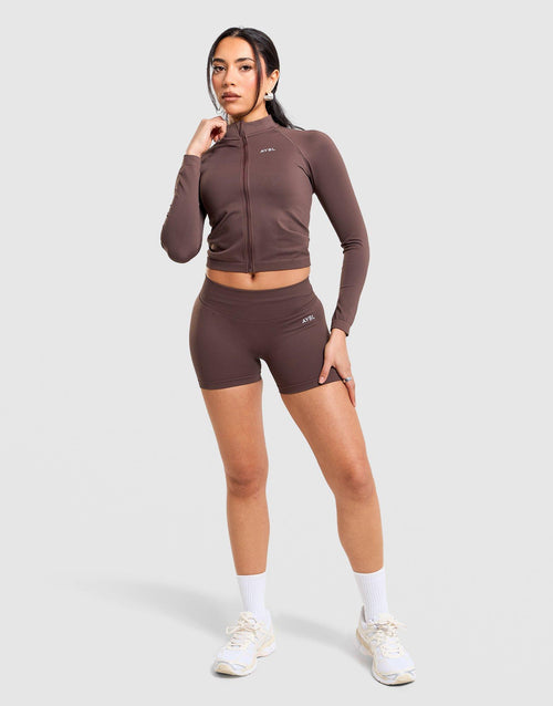 Enhance Full Zip Seamless Top