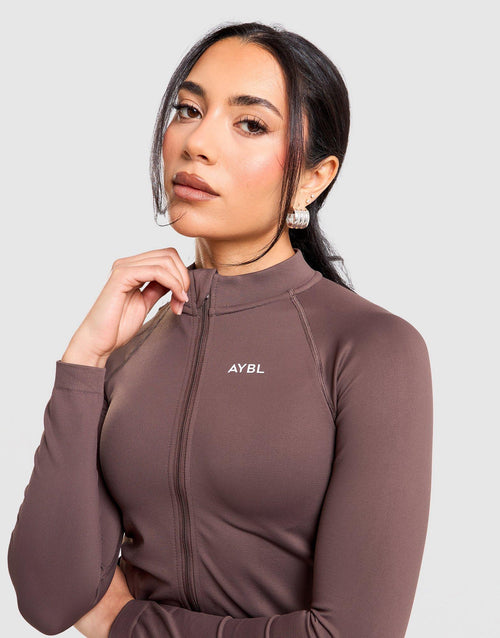 Enhance Full Zip Seamless Top