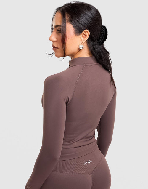 Enhance Full Zip Seamless Top