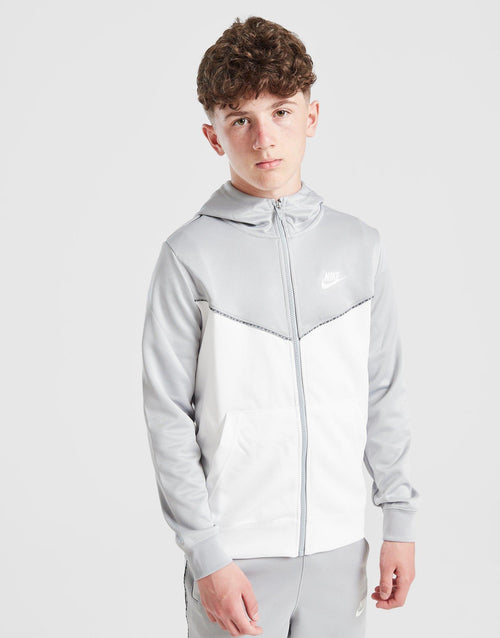 Tape Poly Full Zip Hoodie Junior's