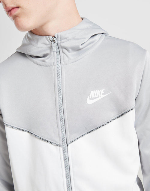 Tape Poly Full Zip Hoodie Junior's