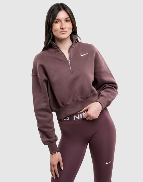 Phoenix Fleece 1/4 Zip Crop Sweatshirt