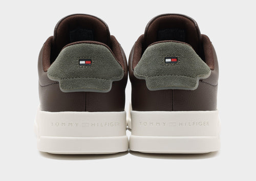 Logo Leather Court Trainers