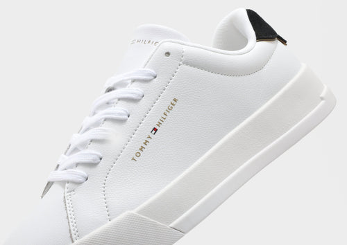 Logo Leather Court Trainers