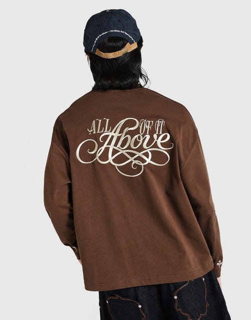 All Of It Above Scripted Long Sleeve T-Shirt