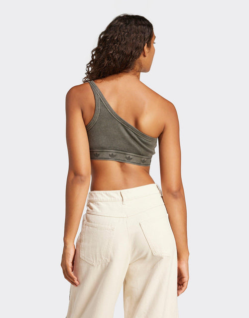 Ribbed One-Shoulder Top