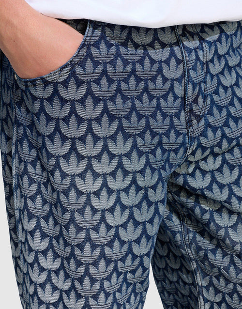 Denim Loose Monogram Pants