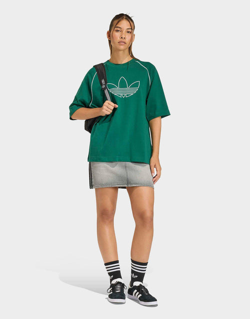 3 Stripes Denim Skirt