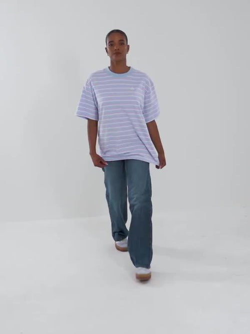 Stripe Oversized Boyfriend T-Shirt