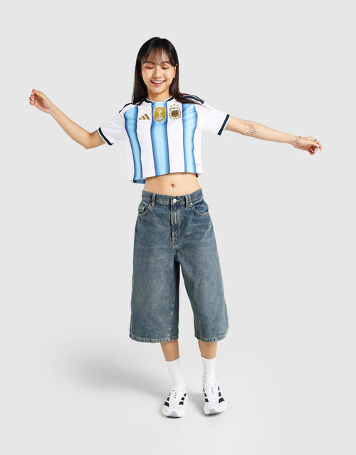 Argentina 26 Home Replica Cropped Jersey