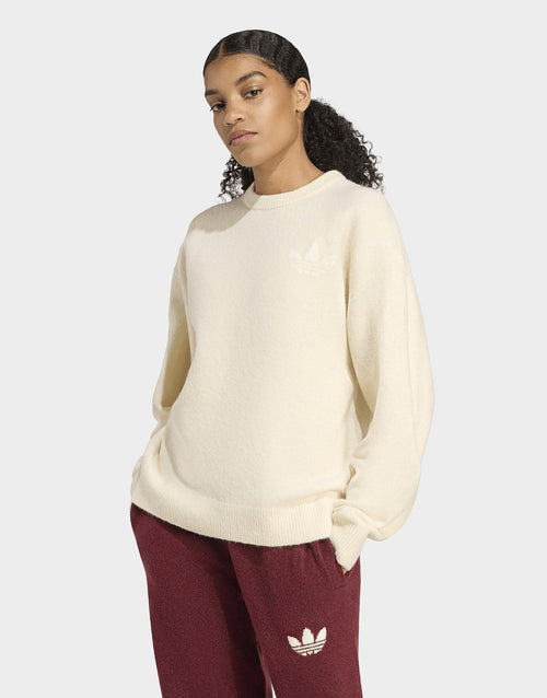 Trefoil Knit Crew Sweatshirt