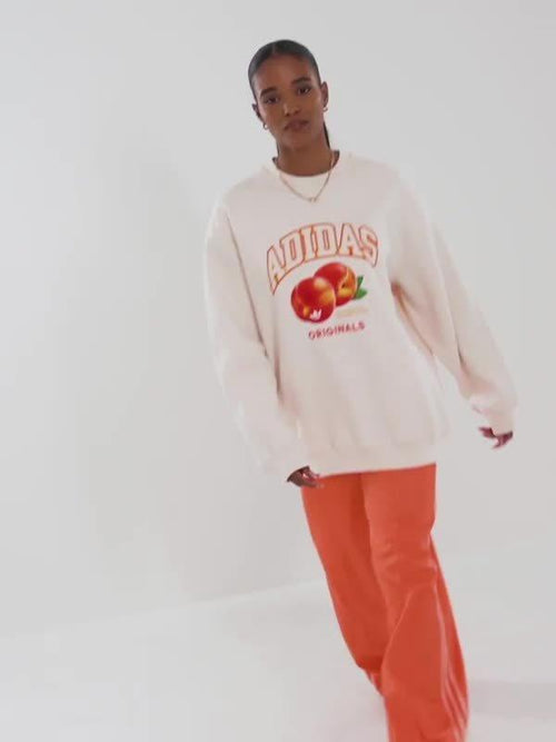 Peach Graphic Crew Sweatshirt