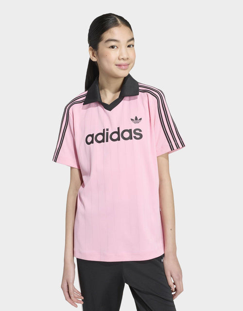 Loose Pinstripe Polo Shirt Junior's
